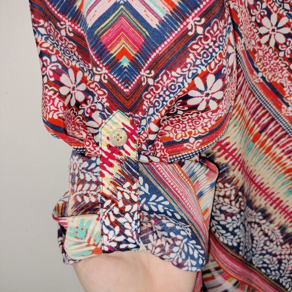 NWOT Antonio Melani V Cut Multicolor Hi-Lo Tunic Top/Dress Sz. 14 - Picture 9 of 9